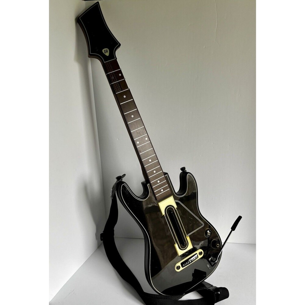 Guitar Hero Live Wireless Black Gold Guitar Style 0000654 For PS3 No Dongle
